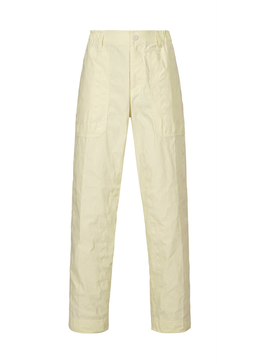 A product shot of the A-POC ABLE ISSEY MIYAKE TYPE U 001 trousers in light yellow (51).