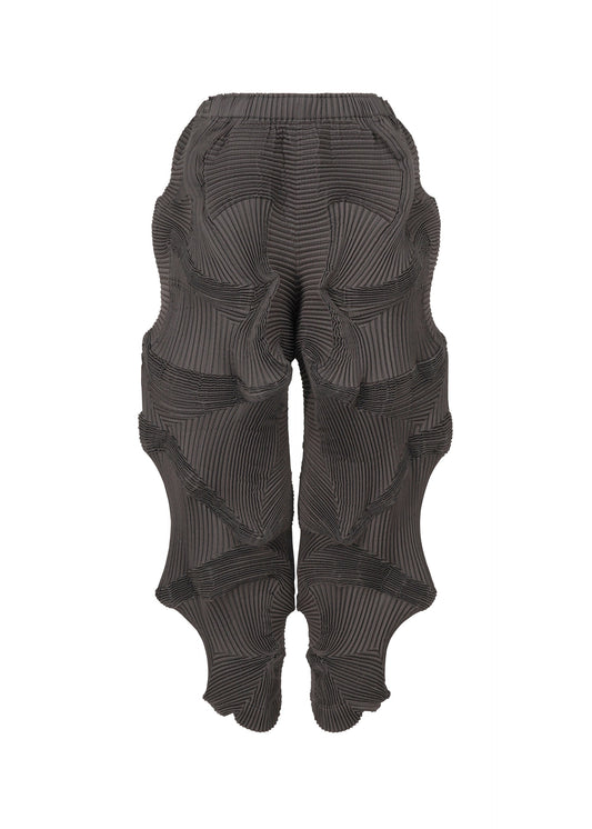 A product shot of the A-POC ABLE ISSEY MIYAKE TYPE O 003 1 trousers in charcoal grey (14).