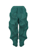 A product shot of the A-POC ABLE ISSEY MIYAKE TYPE O 003 1 trousers in turquoise green (60).