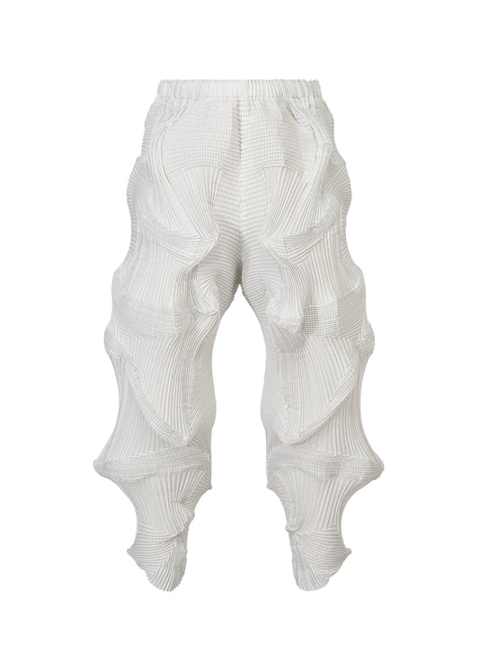 A product shot of the A-POC ABLE ISSEY MIYAKE TYPE O 003 2 trousers in white-hued (06).