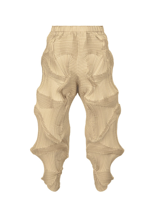 A product shot of the A-POC ABLE ISSEY MIYAKE TYPE O 003 2 trousers in beige (41).