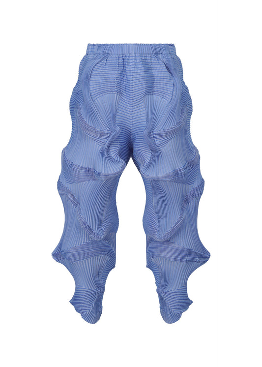 A product shot of the A-POC ABLE ISSEY MIYAKE TYPE O 003 2 trousers in light blue (71).