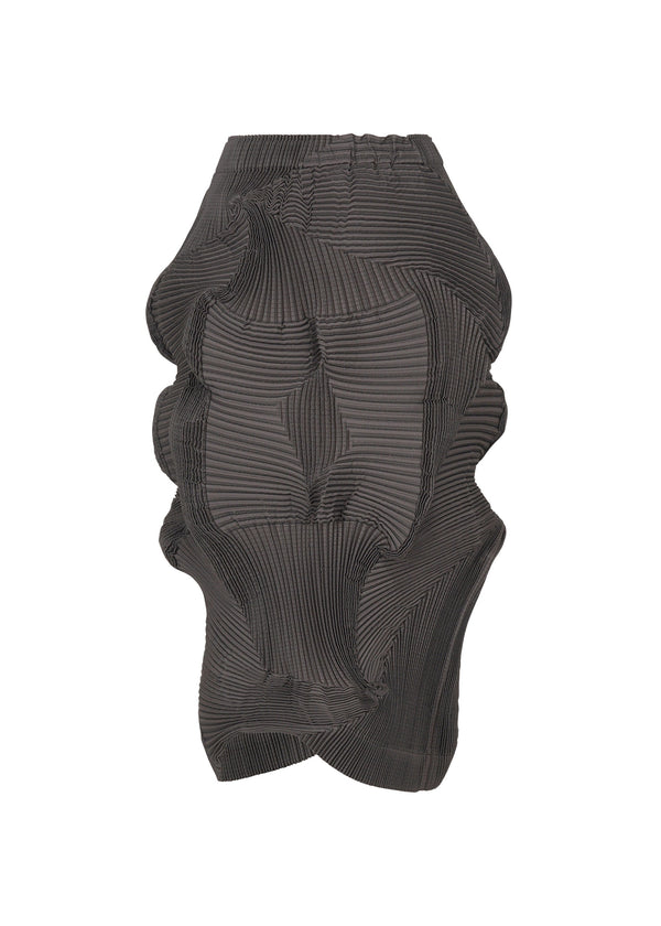 A product shot of the A-POC ABLE ISSEY MIYAKE TYPE O 003 1 skirt in charcoal grey (14).