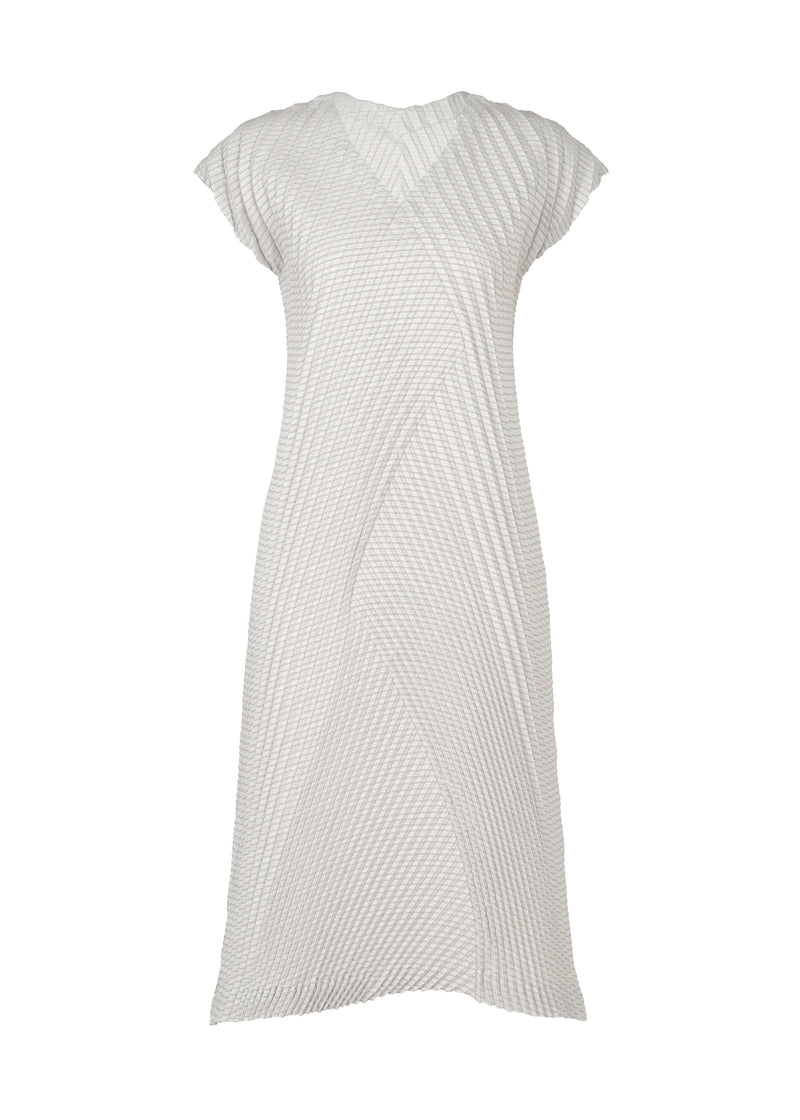 A product shot of the A-POC ABLE ISSEY MIYAKE TYPE O 013 dress in ice grey (10).