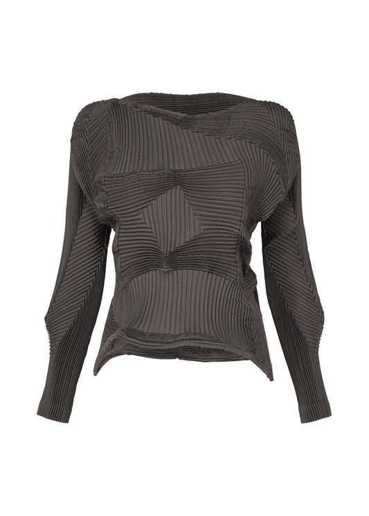 A product shot of the A-POC ABLE ISSEY MIYAKE TYPE O 003 1 shirt in charcoal grey (14).