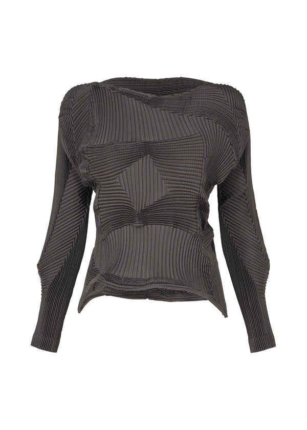 A product shot of the A-POC ABLE ISSEY MIYAKE TYPE O 003 1 shirt in charcoal grey (14).