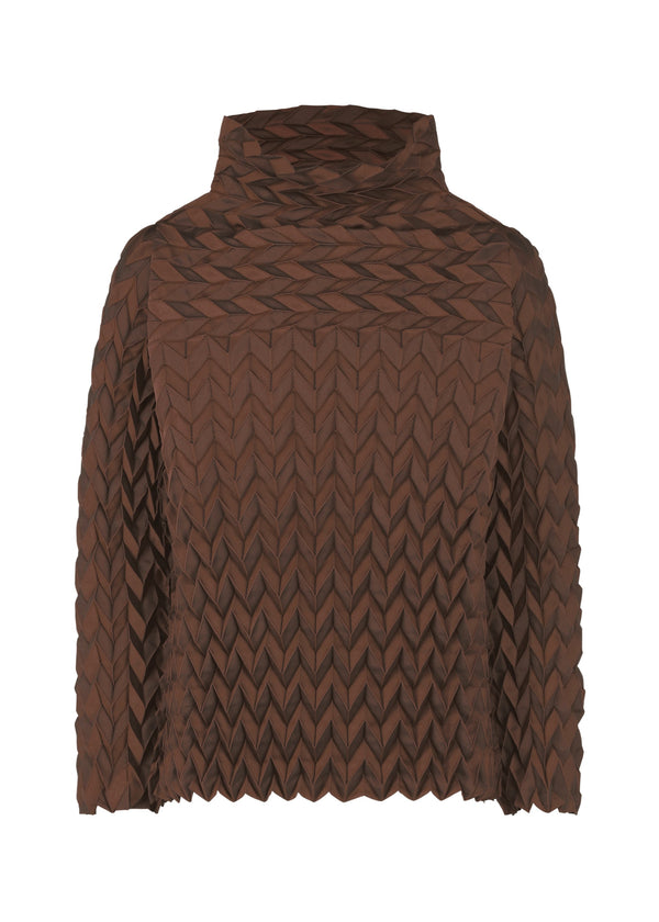 A product shot of the A-POC ABLE ISSEY MIYAKE TYPE O 009 shirt in brown (44).