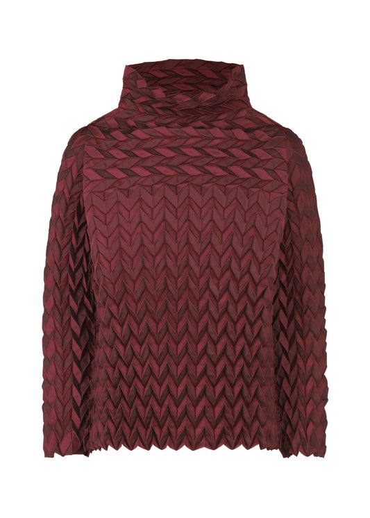 A product shot of the A-POC ABLE ISSEY MIYAKE TYPE O 009 shirt in red purple (83).