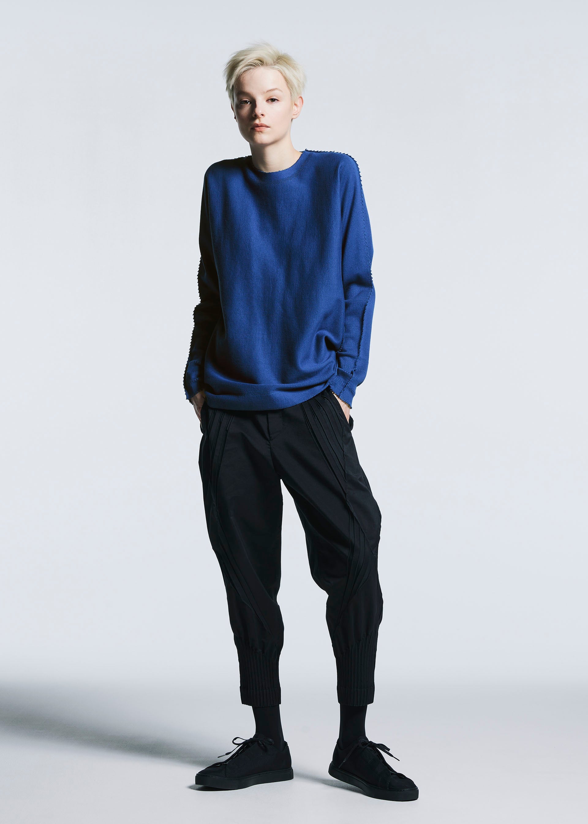 A model wears the A-POC ABLE ISSEY MIYAKE TYPE A 001 3 top.