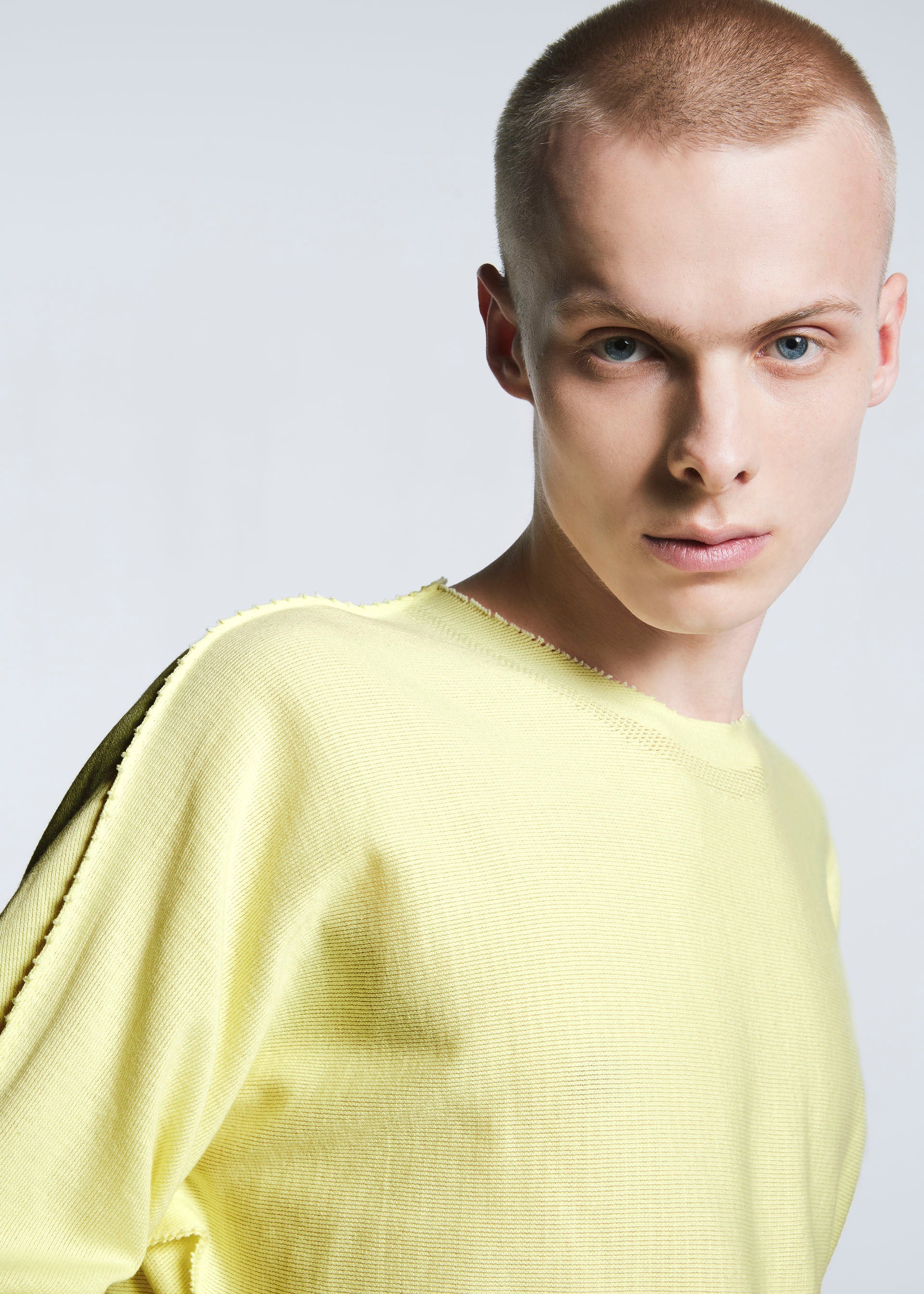 A model wears the A-POC ABLE ISSEY MIYAKE TYPE A 001 3 top.