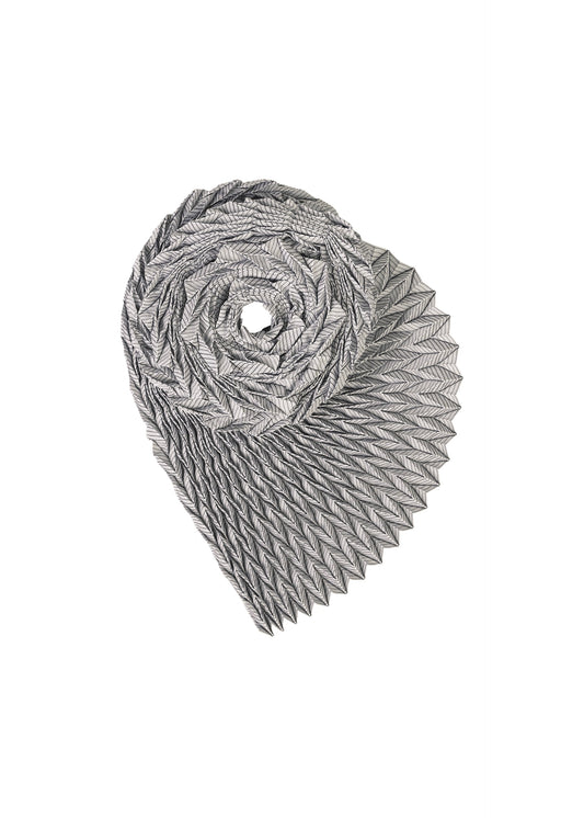 A product shot of the A-POC ABLE ISSEY MIYAKE TYPE O STOLE stole in white-hued (6).
