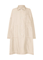 A product shot of the A-POC ABLE ISSEY MIYAKE TYPE U 002 coat in light beige (40).