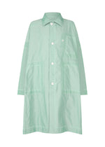 A product shot of the A-POC ABLE ISSEY MIYAKE TYPE U 002 coat in green (62).