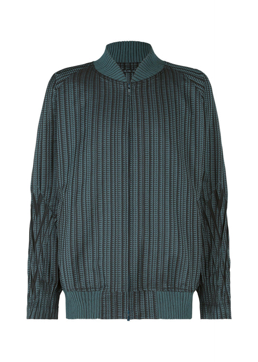 A product shot of the A-POC ABLE ISSEY MIYAKE TYPE S 001 2 jacket in blue-hued (76).