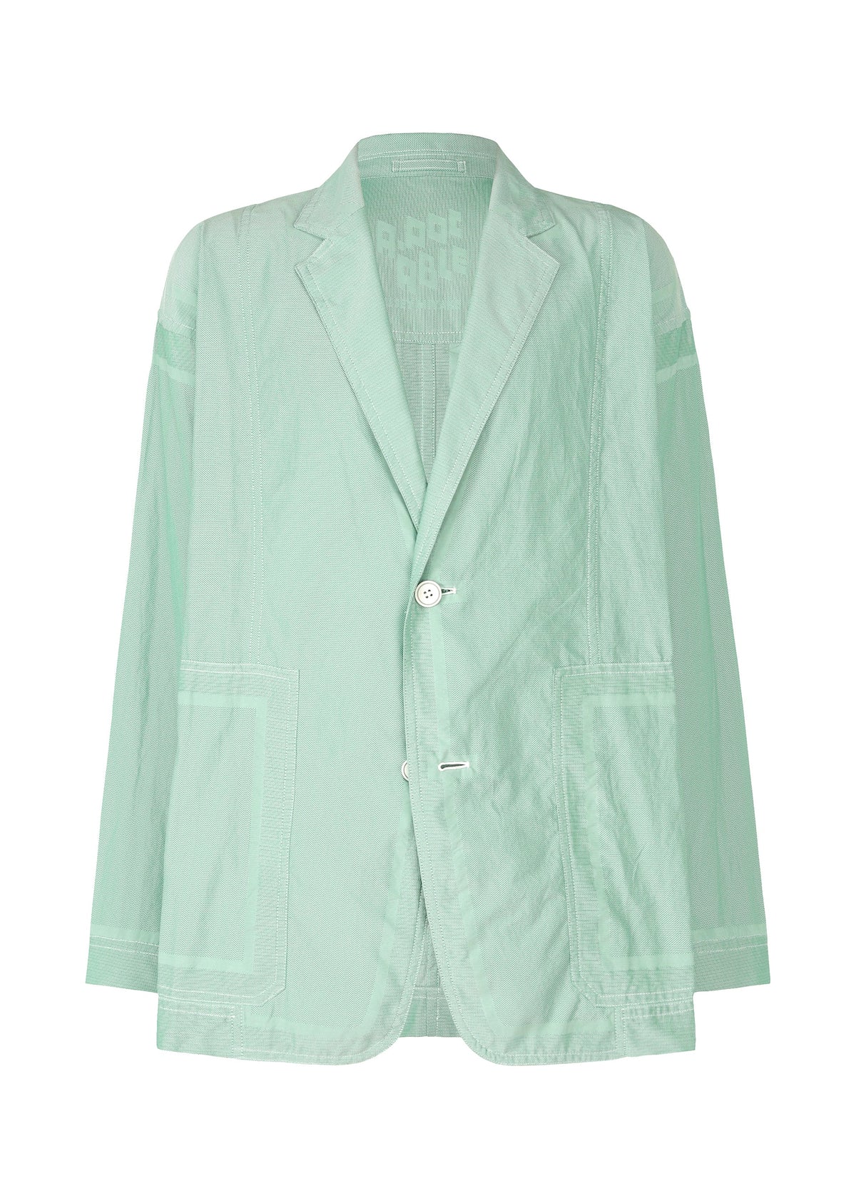 A product shot of the A-POC ABLE ISSEY MIYAKE TYPE U 002 jacket in green (62).