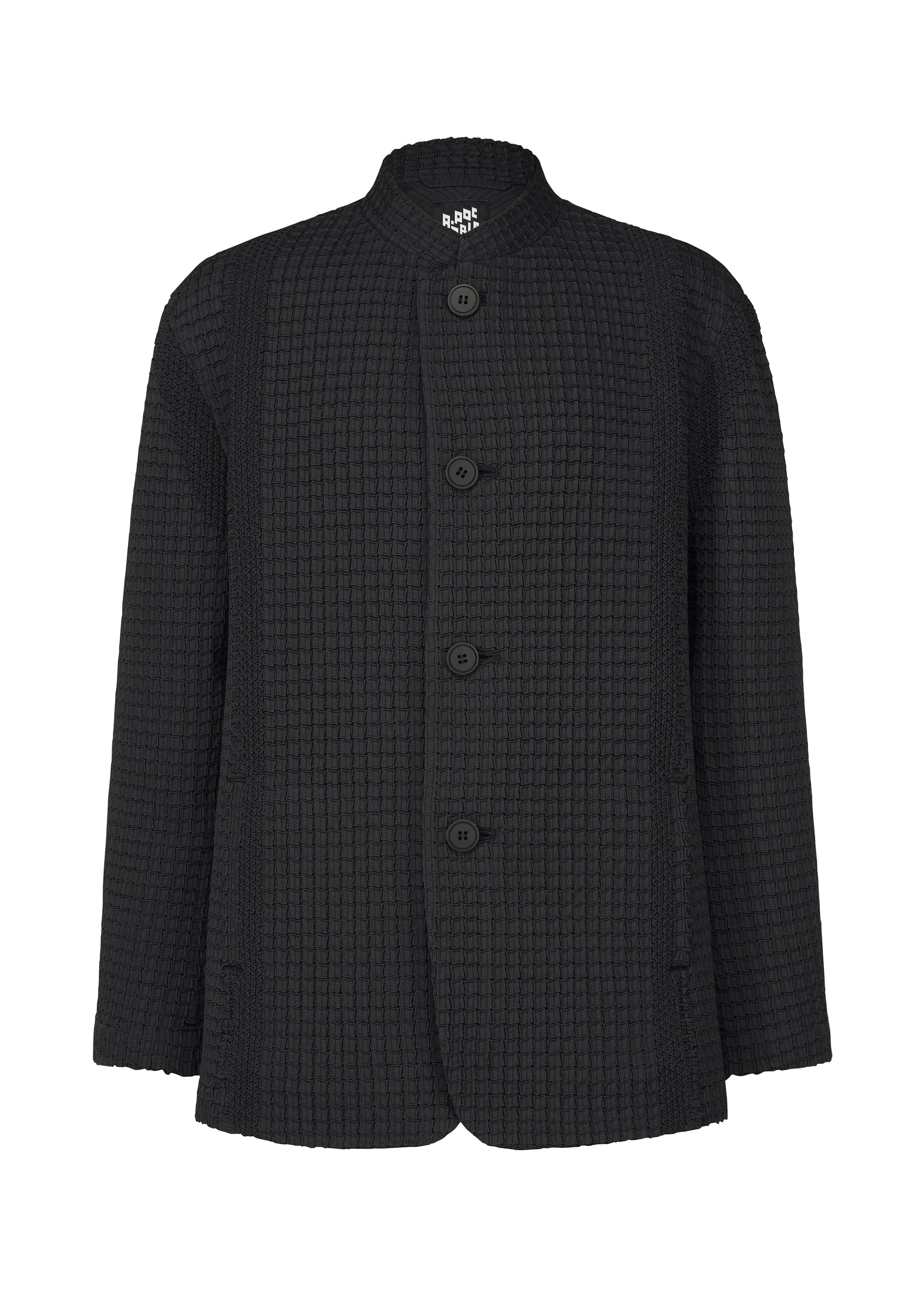 A product shot of the A-POC ABLE ISSEY MIYAKE TYPE O 014 jacket in black (15).