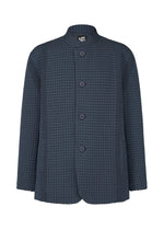 A product shot of the A-POC ABLE ISSEY MIYAKE TYPE O 014 jacket in indigo blue (74).