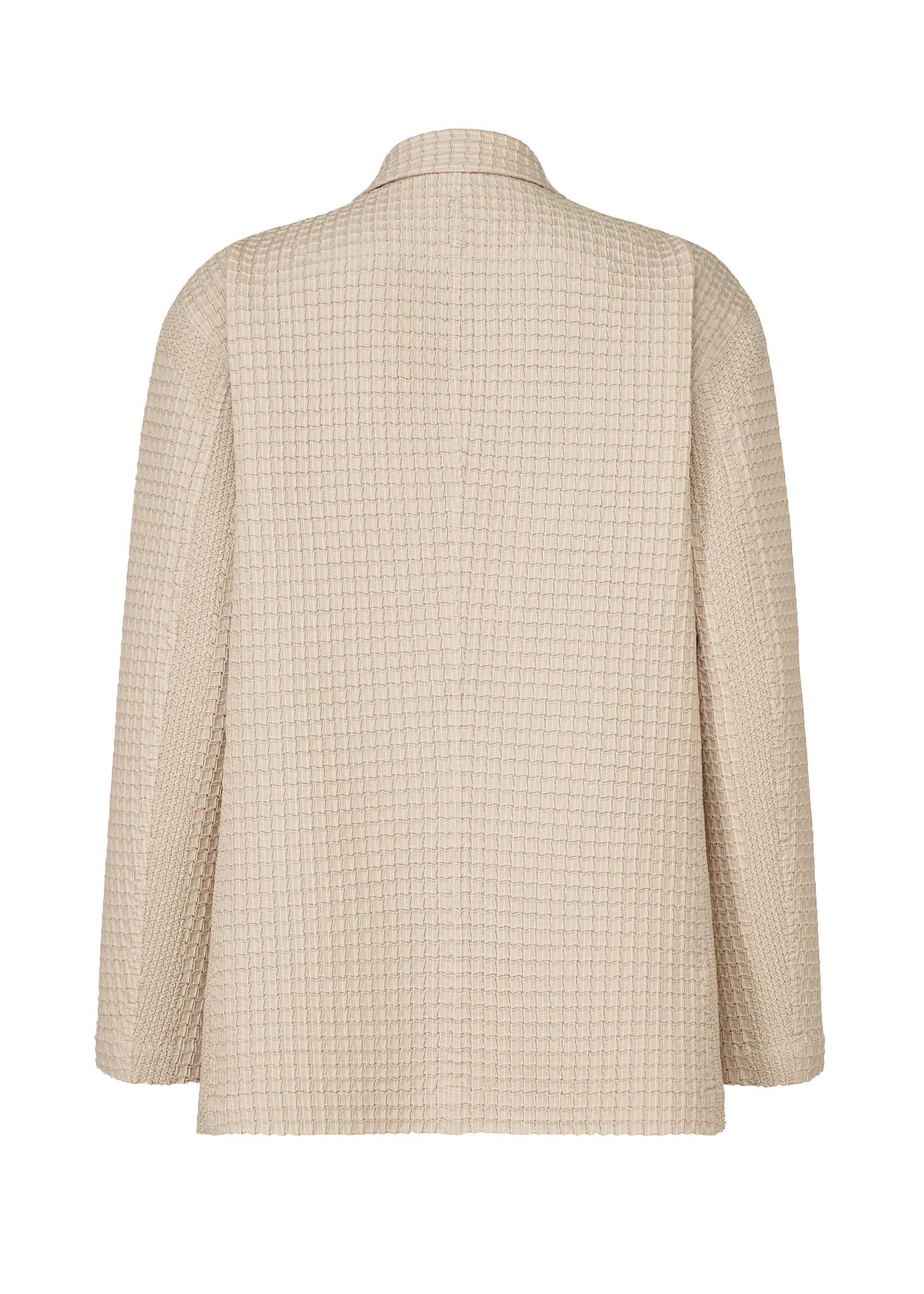 A detail shot of the A-POC ABLE ISSEY MIYAKE TYPE O 014 jacket.