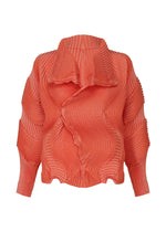 A product shot of the A-POC ABLE ISSEY MIYAKE TYPE O 004 jacket in orange.