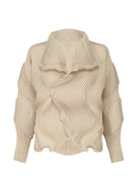 A product shot of the A-POC ABLE ISSEY MIYAKE TYPE O 004 jacket in light beige.