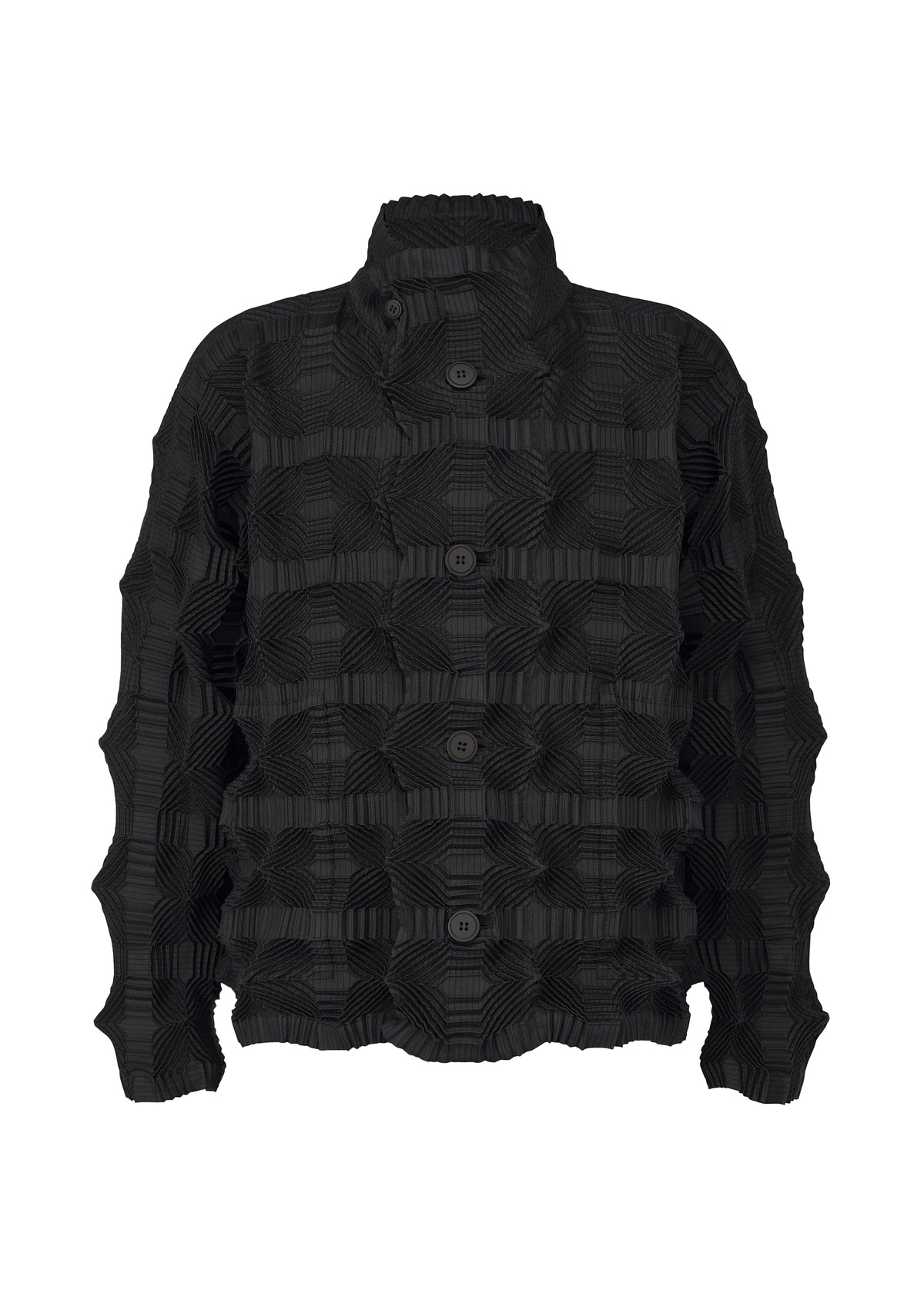 A product shot of the A-POC ABLE ISSEY MIYAKE TYPE O 016 jacket in black (15).