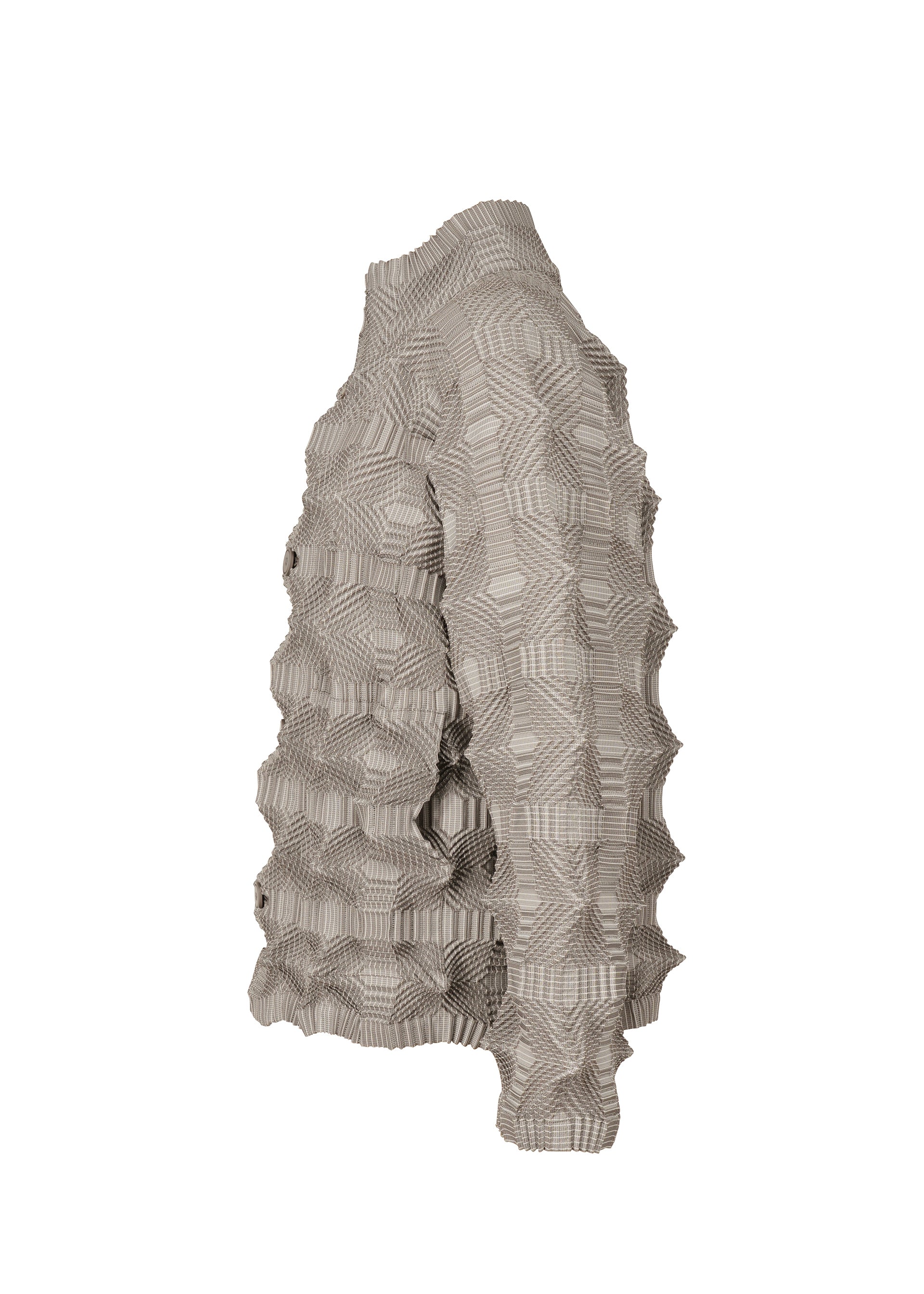 A detail shot of the A-POC ABLE ISSEY MIYAKE TYPE O 016 jacket.