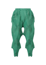 A product shot of the A-POC ABLE ISSEY MIYAKE TYPE O 010 trousers in green (62).
