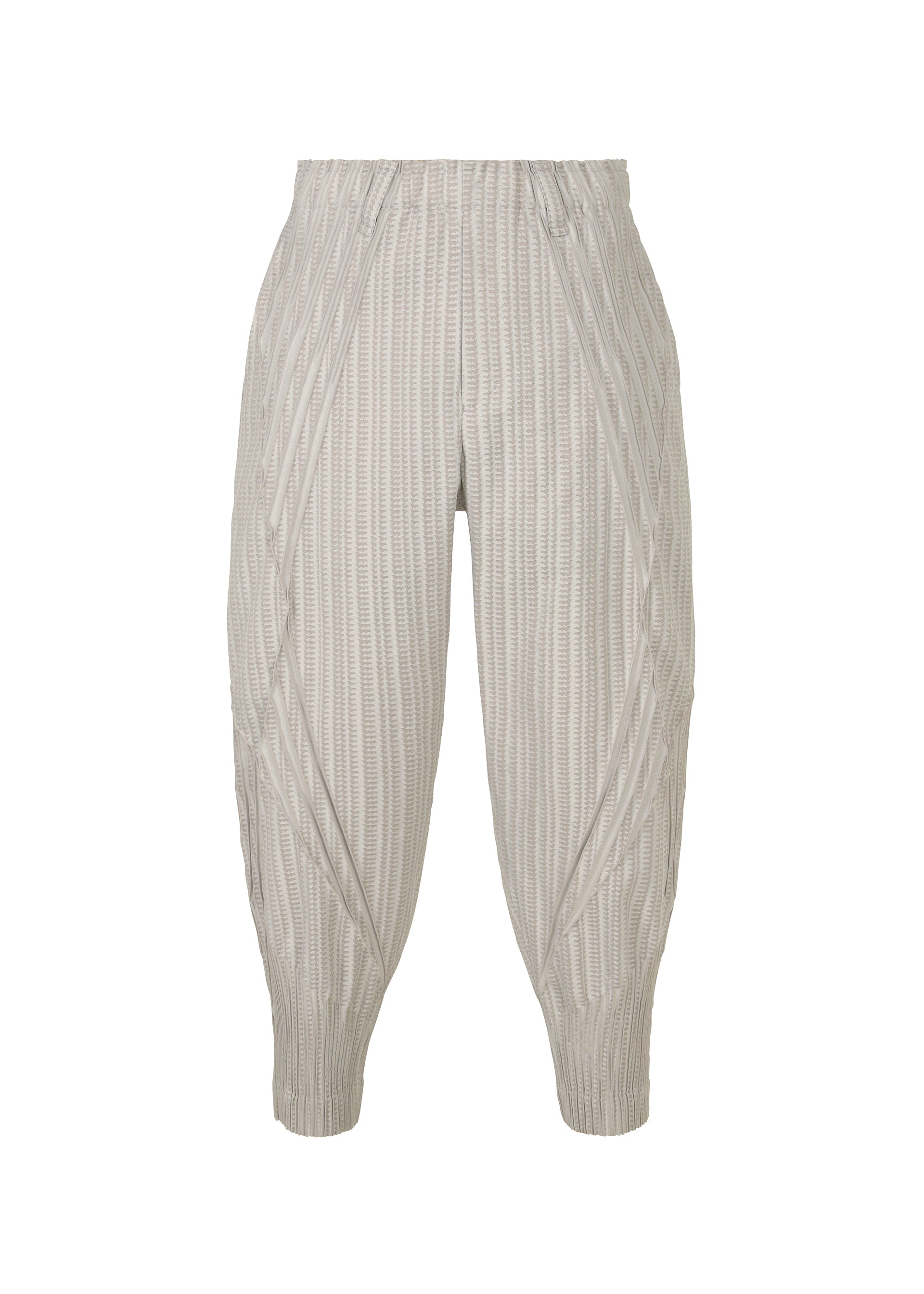 A product shot of the A-POC ABLE ISSEY MIYAKE TYPE S 001 2 trousers in greige-hued (47).