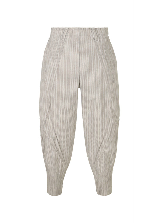 A product shot of the A-POC ABLE ISSEY MIYAKE TYPE S 001 2 trousers in greige-hued (47).
