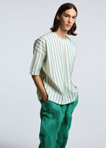 A model wears the A-POC ABLE ISSEY MIYAKE TYPE W 007 1 shirt.