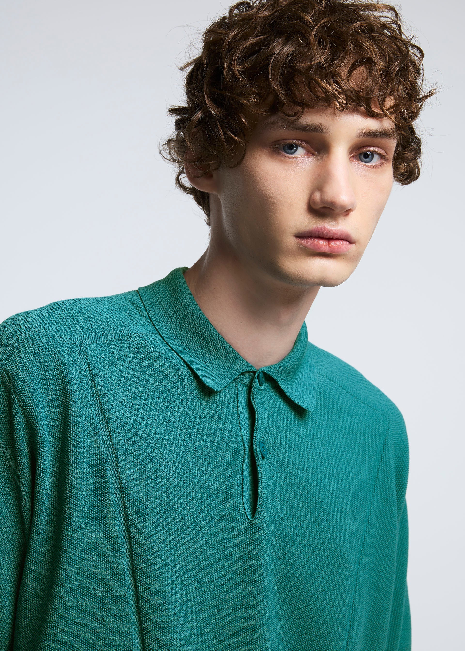 A model wears the A-POC ABLE ISSEY MIYAKE TYPE K 003 3 top.