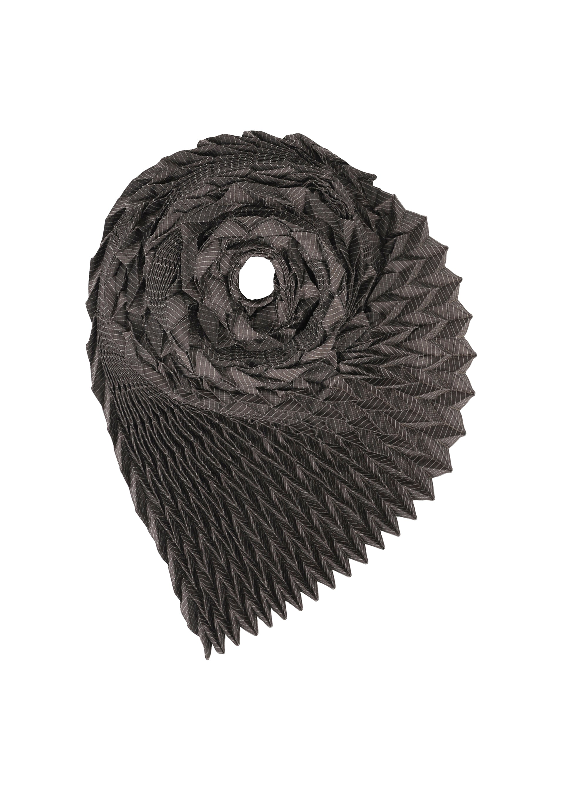 A product shot of the A-POC ABLE ISSEY MIYAKE TYPE O STOLE accessories in greyish brown (45).
