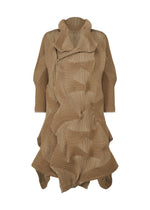 A product shot of the A-POC ABLE ISSEY MIYAKE TYPE O 020 coat in beige (41).