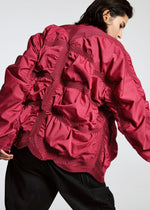 A model wears the A-POC ABLE ISSEY MIYAKE TYPE O 021 jacket.
