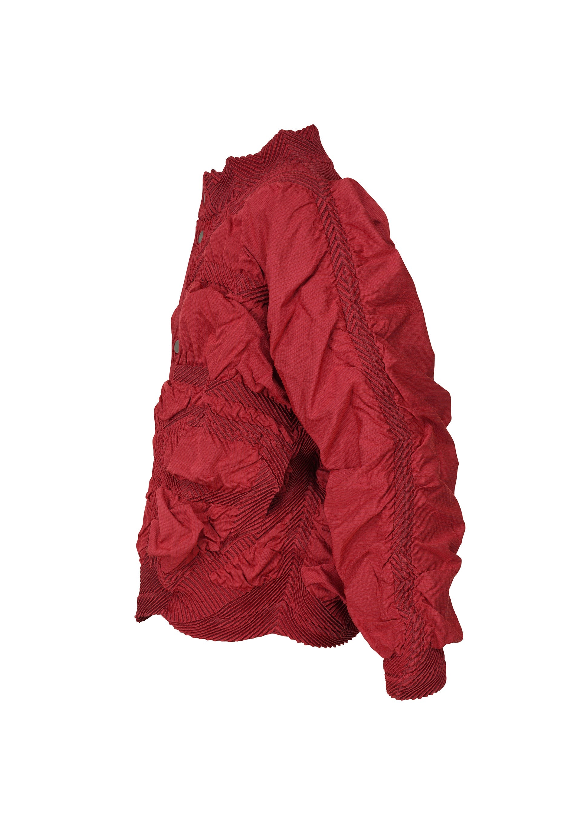 A detail shot of the A-POC ABLE ISSEY MIYAKE TYPE O 021 jacket.