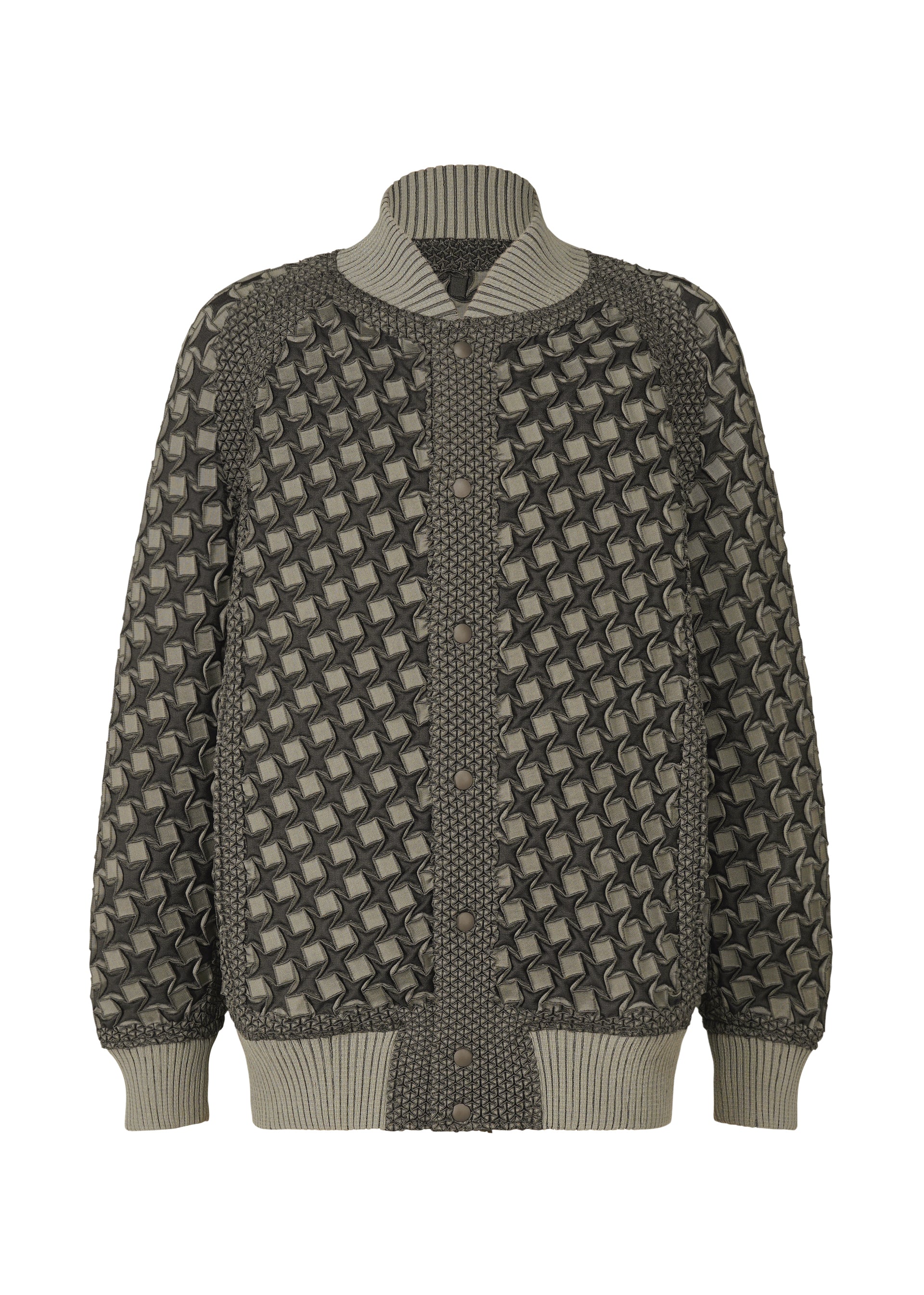 A product shot of the A-POC ABLE ISSEY MIYAKE TYPE O 001 jacket in greige (43).