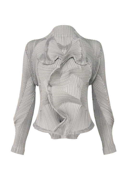 A product shot of the A-POC ABLE ISSEY MIYAKE TYPE O 003 jacket in grey-hued (16).