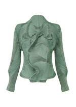 A product shot of the A-POC ABLE ISSEY MIYAKE TYPE O 003 jacket in light green-hued (67).
