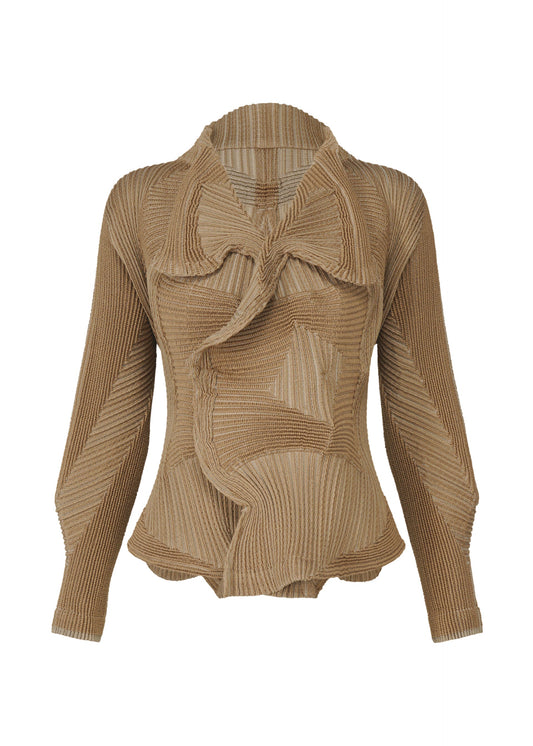 A product shot of the A-POC ABLE ISSEY MIYAKE TYPE O 020 jacket in beige (41).