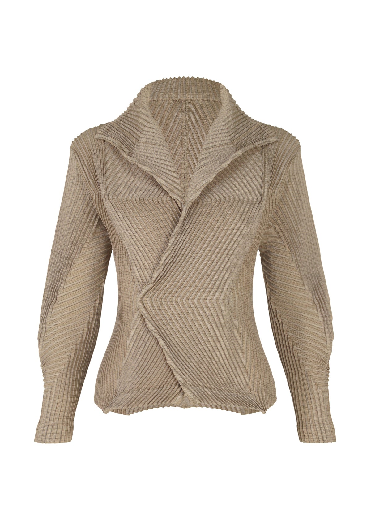 A product shot of the A-POC ABLE ISSEY MIYAKE TYPE O 007 jacket in beige (41).