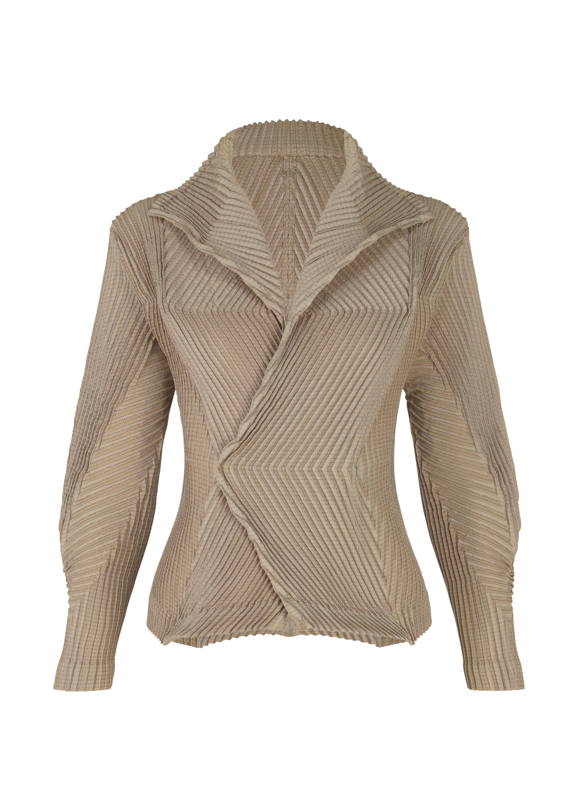 A product shot of the A-POC ABLE ISSEY MIYAKE TYPE O 007 jacket in beige (41).