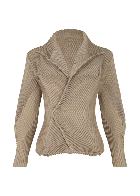 A product shot of the A-POC ABLE ISSEY MIYAKE TYPE O 007 jacket in beige (41).