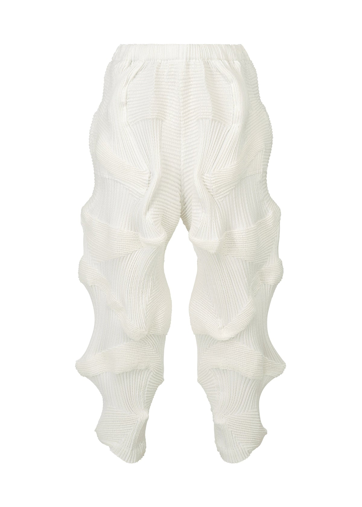 A product shot of the A-POC ABLE ISSEY MIYAKE TYPE O 020 trousers in white (01).
