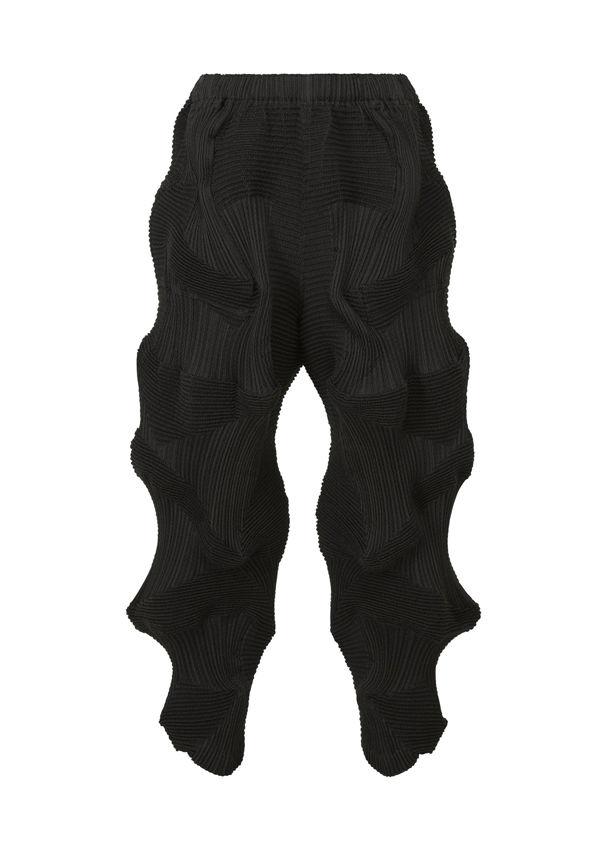 A product shot of the A-POC ABLE ISSEY MIYAKE TYPE O 020 trousers in black (15).