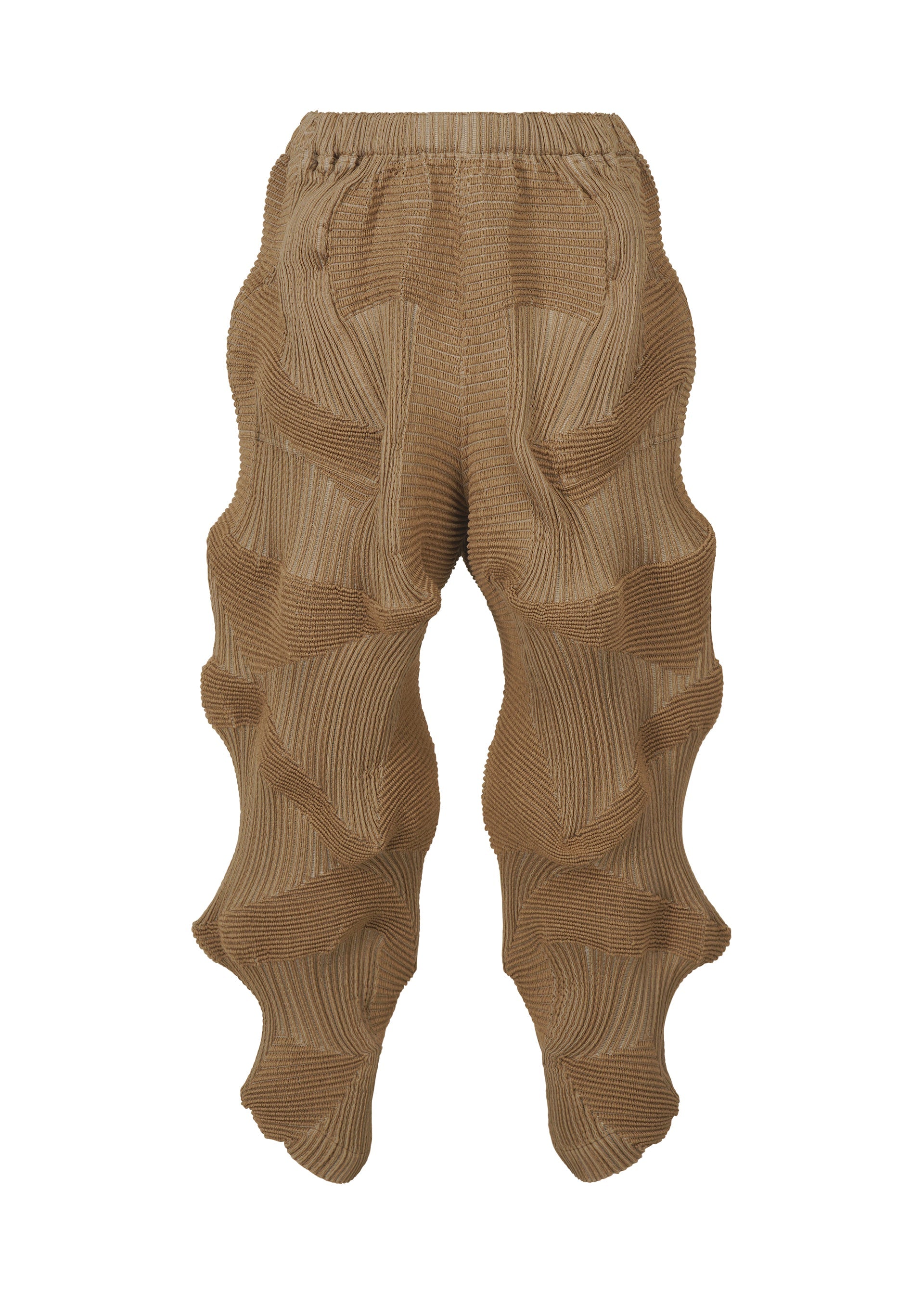 A product shot of the A-POC ABLE ISSEY MIYAKE TYPE O 020 trousers in beige (41).