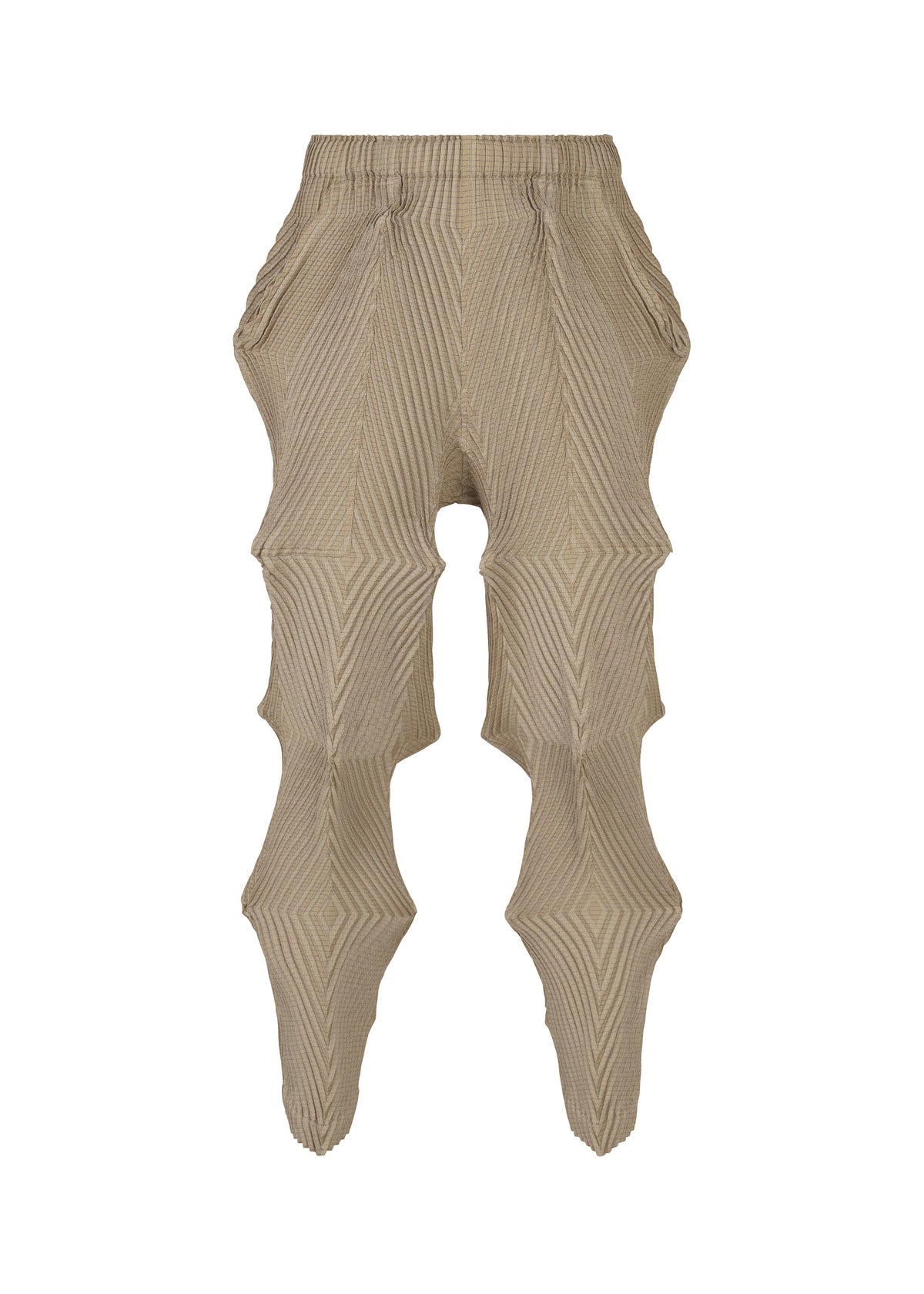 A product shot of the A-POC ABLE ISSEY MIYAKE TYPE O 007 trousers in beige (41).