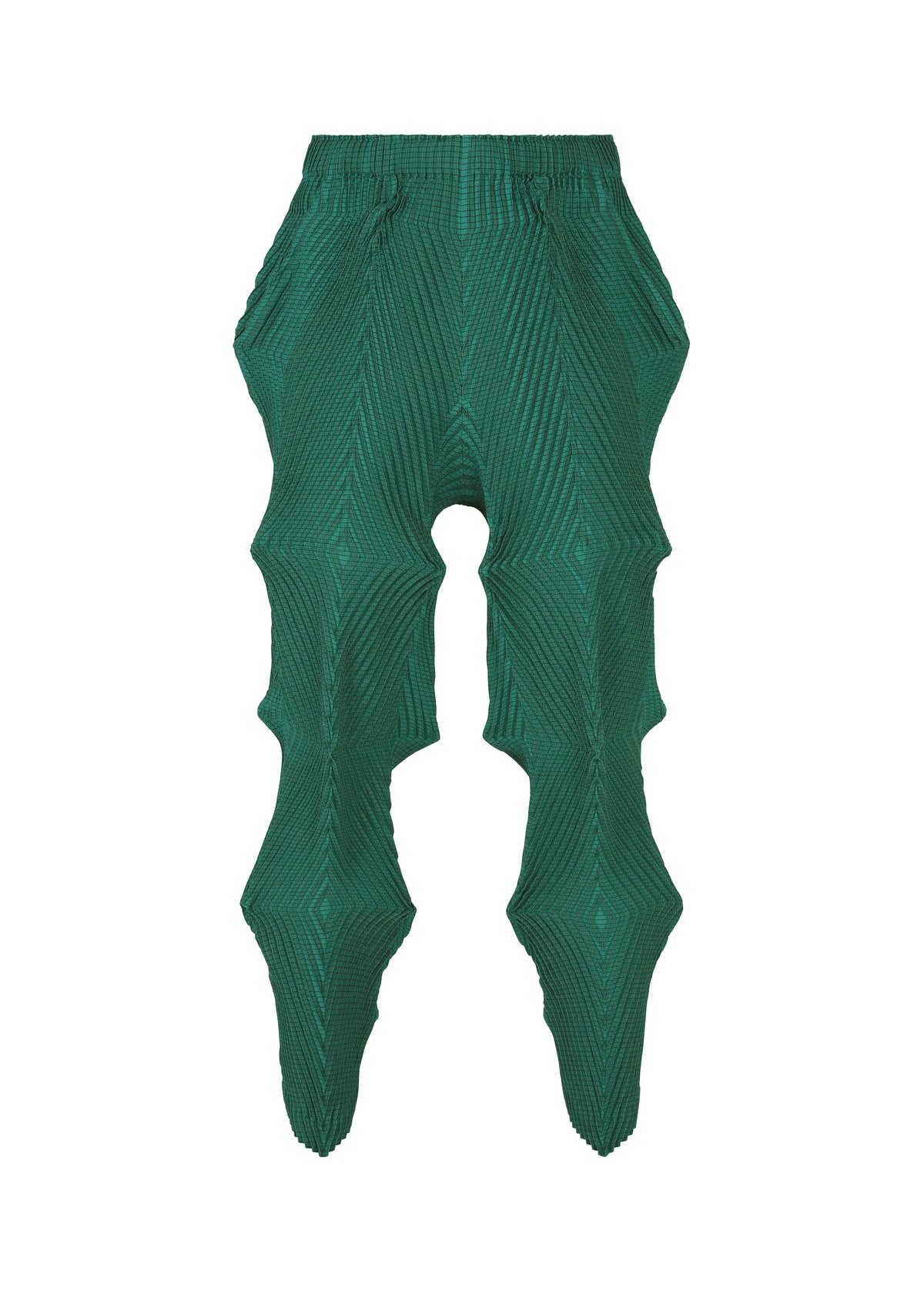 A product shot of the A-POC ABLE ISSEY MIYAKE TYPE O 007 trousers in green (62).