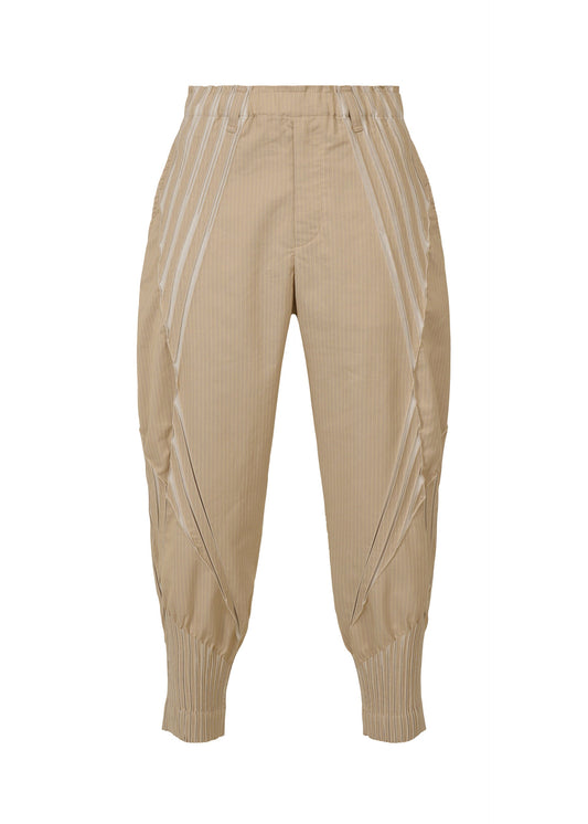 A product shot of the A-POC ABLE ISSEY MIYAKE TYPE S 001 3 trousers in beige-hued (46).