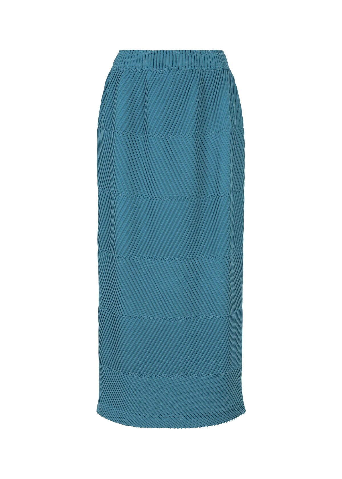 A product shot of the A-POC ABLE ISSEY MIYAKE TYPE P 004 skirt in turquoise blue (73).