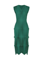 A product shot of the A-POC ABLE ISSEY MIYAKE TYPE O 007 dress in green (62).